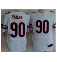 Nike Chicago Bears 90 Jeremiah Ratliff White Elite NFL Jersey