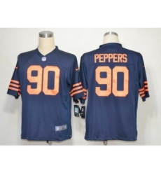 Nike Chicago Bears 90 Julius Peppers Blue Game Orange Number NFL Jersey