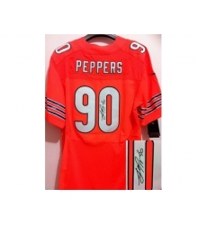 Nike Chicago Bears 90 Julius Peppers Orange Elite Signed NFL Jersey