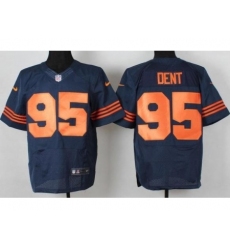 Nike Chicago Bears 95 Richard Dent Blue Elite Orange Number NFL Jersey