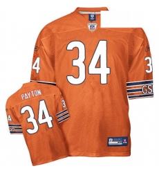 Reebok Chicago Bears 34 Walter Payton Orange Alternate Authentic Throwback NFL Jersey