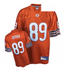 Reebok Chicago Bears 89 Mike Ditka Orange Replica NFL Alternate Jersey