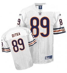 Reebok Chicago Bears 89 Mike Ditka White Authentic Throwback NFL Jersey