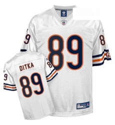 Reebok Chicago Bears 89 Mike Ditka White Replica Throwback NFL Jersey