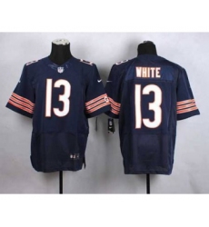 nike nfl jerseys chicago bears 13 white blue[Elite][white]