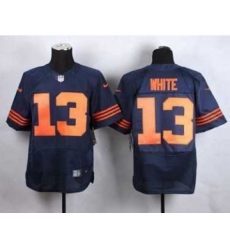 nike nfl jerseys chicago bears 13 white blue[Elite][white]][number orange]
