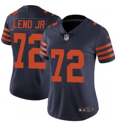 Bears 72 Charles Leno Jr Navy Blue Alternate Womens Stitched Football Vapor Untouchable Limited Jersey