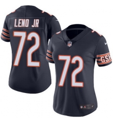 Bears 72 Charles Leno Jr Navy Blue Team Color Womens Stitched Football Vapor Untouchable Limited Jersey