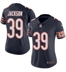 Nike Bears #39 Eddie Jackson Navy Blue Team Color Womens Stitched NFL Vapor Untouchable Limited Jersey