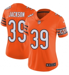 Nike Bears #39 Eddie Jackson Orange Womens Stitched NFL Limited Rush Jersey