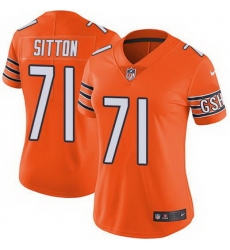 Nike Bears #71 Josh Sitton Orange Womens Stitched NFL Limited Rush Jersey