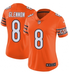 Nike Bears #8 Mike Glennon Orange Womens Stitched NFL Limited Rush Jersey