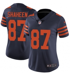 Nike Bears #87 Adam Shaheen Navy Blue Alternate Womens Stitched NFL Vapor Untouchable Limited Jersey