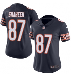 Nike Bears #87 Adam Shaheen Navy Blue Team Color Womens Stitched NFL Vapor Untouchable Limited Jersey