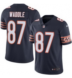 Nike Bears #87 Tom Waddle Navy Blue Mens Stitched NFL Limited Rush Jersey