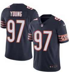 Nike Bears #97 Willie Young Navy Blue Mens Stitched NFL Limited Rush Jersey