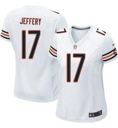 Nike NFL Chicago Bears #17 Alshon Jeffery White Women's Elite Road Jersey