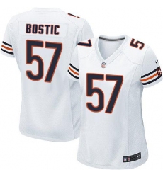 Nike NFL Chicago Bears #57 Jon Bostic White Women's Game Road Jersey