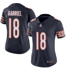 Women Bears 18 Taylor Gabriel Navy Blue Team Color Stitched Football Vapor Untouchable Limited Jersey