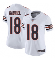 Women Bears 18 Taylor Gabriel White Stitched Football Vapor Untouchable Limited Jersey