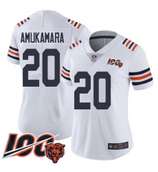 Women Chicago Bears 20 Prince Amukamara White 100th Season Limited Football Jersey