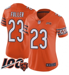 Women Chicago Bears 23 Kyle Fuller Orange Alternate 100th Season Limited Football Jersey