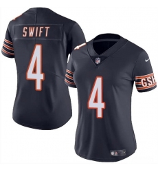 Women Chicago Bears 4 D'Andre Swift Navy 2024 Vapor Stitched Jersey