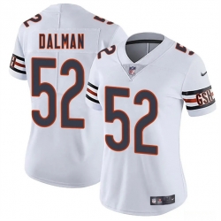 Women Chicago Bears 52 Drew Dalman White 2025 Vapor Stitched Jersey