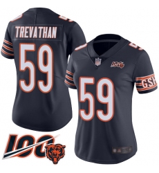 Women Chicago Bears 59 Danny Trevathan Navy Blue Team Color 100th Season Limited Football Jersey
