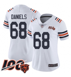 Women Chicago Bears 68 James Daniels White 100th Season Limited Football Jersey