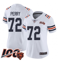 Women Chicago Bears 72 William Perry White 100th Season Limited Football Jersey