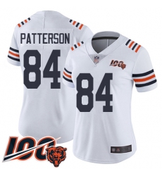Women Chicago Bears 84 Cordarrelle Patterson White 100th Season Limited Football Jersey