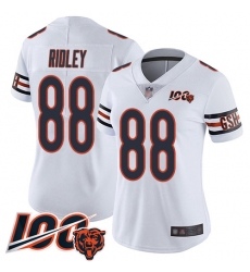 Women Chicago Bears 88 Riley Ridley White Vapor Untouchable Limited Player 100th Season Football Jersey 