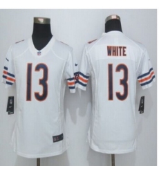 Women New Bears #13 Kevin White White Stitched NFL Limited Jersey