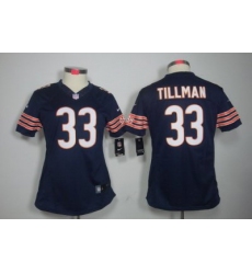 Women Nike Chicago Bears 33# Charles Tillman Blue Color Limited Jerseys