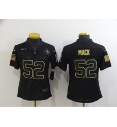 Women Nike Chicago Bears 52 Khalil Mack Black Women 2020 Salute To Service Limited Jersey