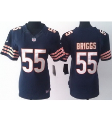Women Nike Chicago Bears 55 Lance Briggs Blue LIMITED Jerseys