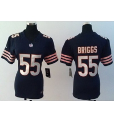 Women Nike Chicago Bears #55 Lance Briggs Blue NFL Jerseys