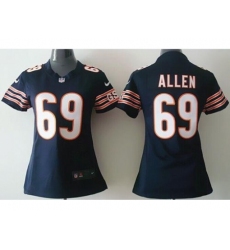 Women Nike Chicago Bears #69 Jared Allen Blue NFL Jerseys