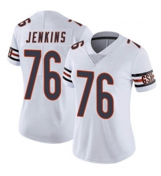 Women Nike Chicago Bears 76 Teven Jenkins  White Vapor Untouchable Limited Women Jersey