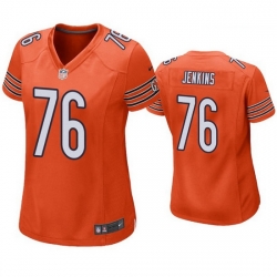 Women Nike Chicago Bears 76 Teven Jenkins  orange Vapor Untouchable Limited Women Jersey