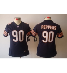 Women Nike Chicago Bears 90 Julius Peppers Blue Color[NIKE LIMITED Jersey]
