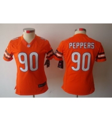 Women Nike Chicago Bears 90 Julius Peppers Orange Color[NIKE LIMITED Jersey]