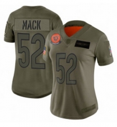 Womens Chicago Bears 52 Khalil Mack Limited Camo 2019 Salute to Service Football Jersey