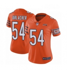 Womens Chicago Bears 54 Brian Urlacher Orange Alternate 100th Season Limited Football Jersey