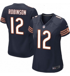 Womens Nike Chicago Bears 12 Allen Robinson Game Navy Blue Team Color NFL Jersey