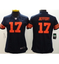 Women's Nike Chicago Bears #17 Alshon Jeffery Navy Blue 1940s Throwback Stitched NFL Limited Jersey