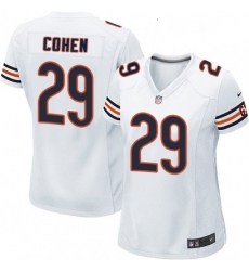 Womens Nike Chicago Bears 29 Tarik Cohen Game White NFL Jersey