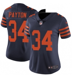 Womens Nike Chicago Bears 34 Walter Payton Elite Navy Blue Alternate NFL Jersey