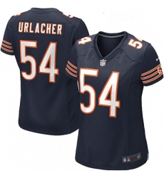 Womens Nike Chicago Bears 54 Brian Urlacher Game Navy Blue Team Color NFL Jersey